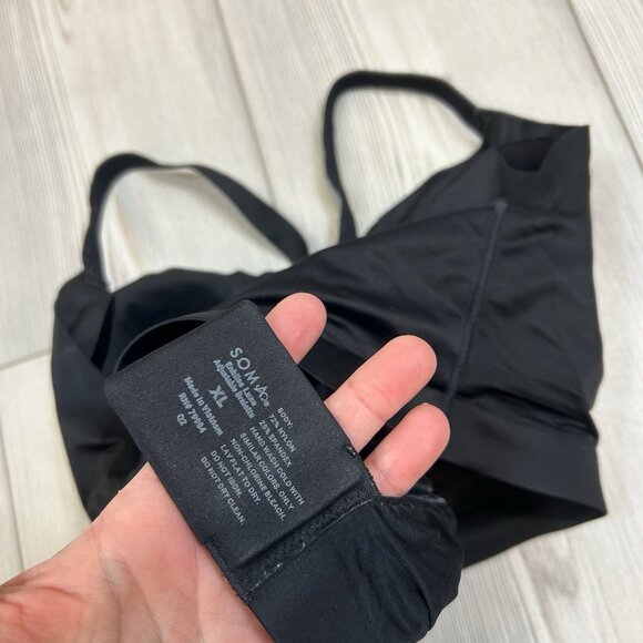 Soma Enbliss Luxe Adjustable Bralette XL Black Wireless Removeable Pads Bra - Picture 6 of 7